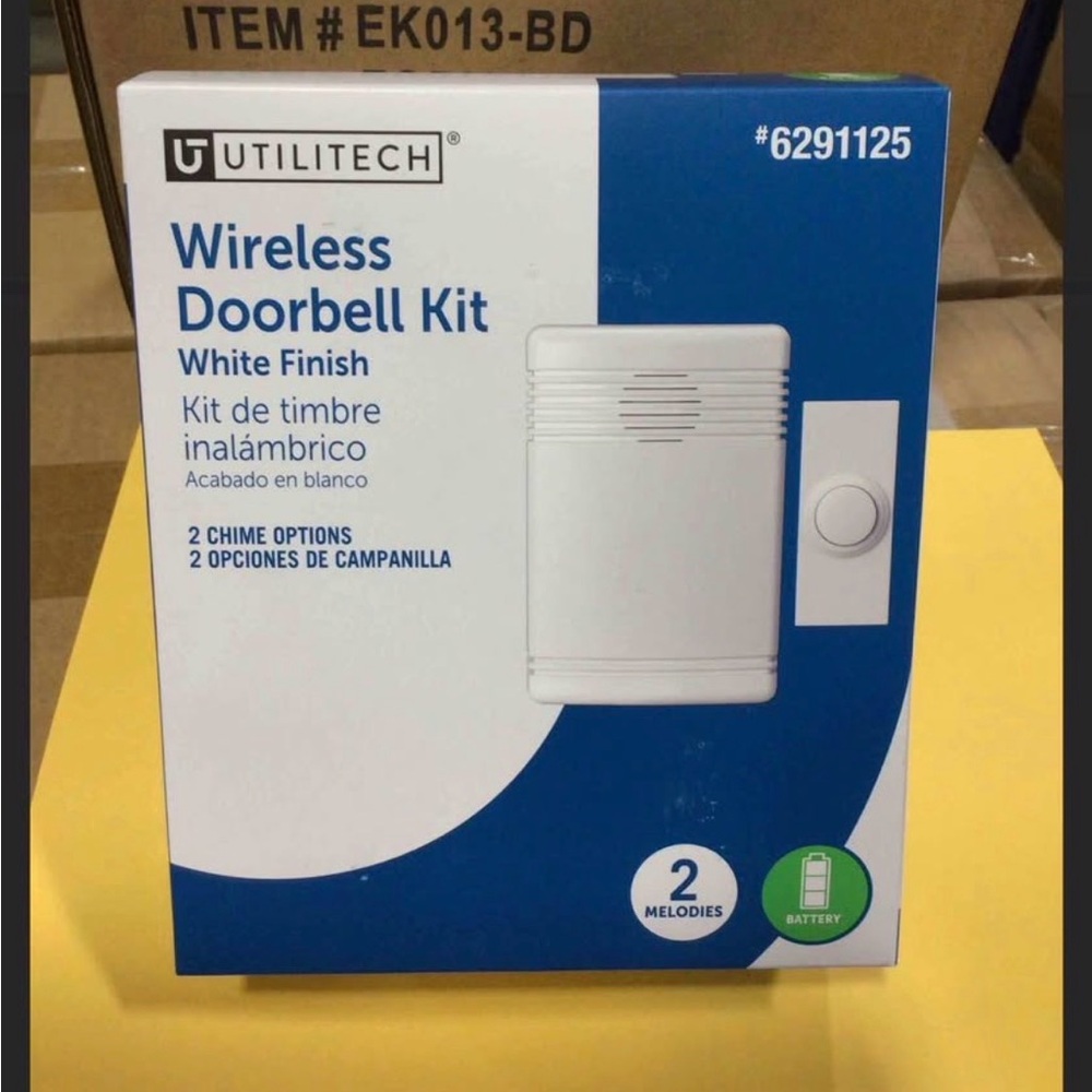Utilitech Wireless Doorbell Kit - White